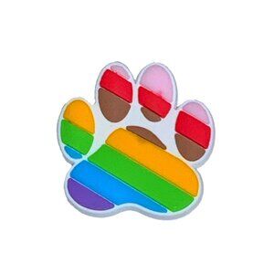 Dog Paw Print Pride Flag Rainbow Croc Shoe Charm Jibbitz LGBTQIA